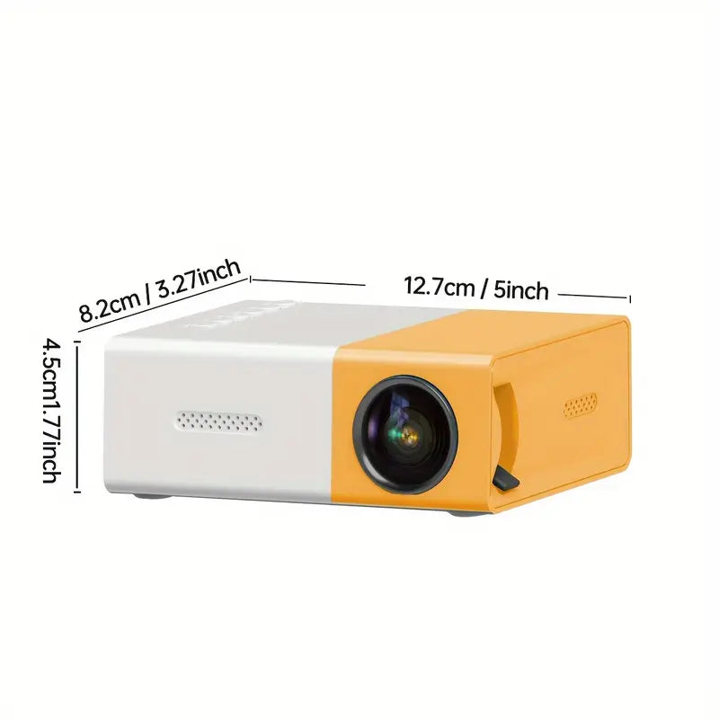 Mini Proyector Led Amarillo portátil