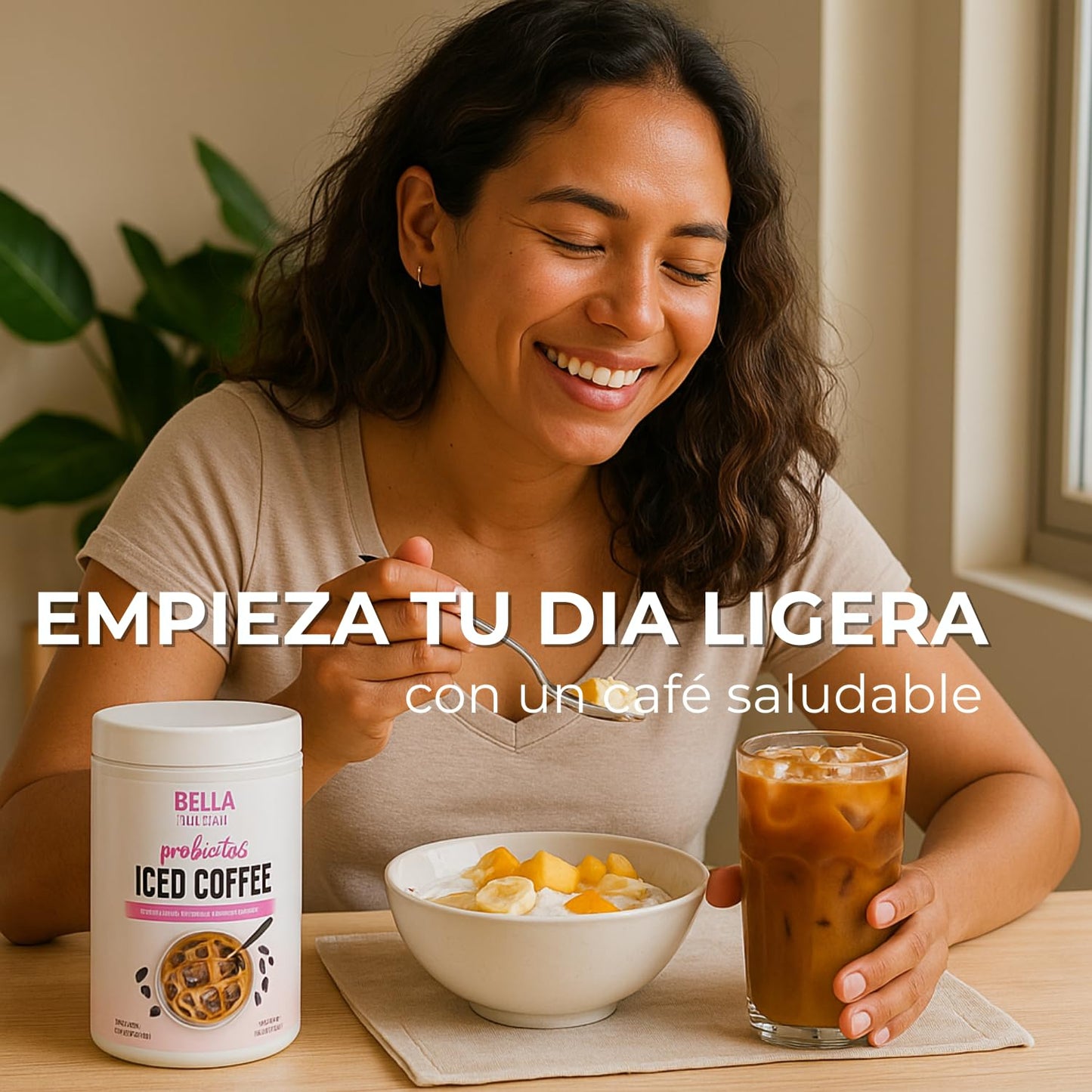 Bella All Natural Café helado probiótico