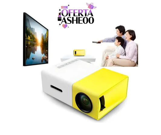 Mini Proyector Led Amarillo portátil